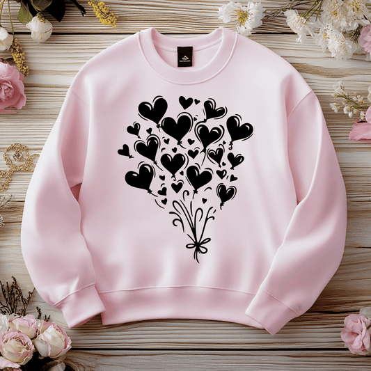 Heart Balloons DXF for Laser Engraving, SVG for Cricut Crafts, Sublimation Artwork