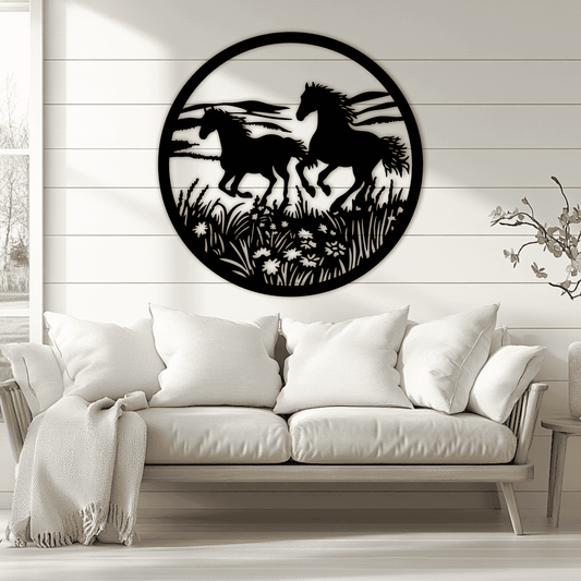 Wild Horse Scene DXF for CNC, Laser Cutting & DIY Vinyl Art