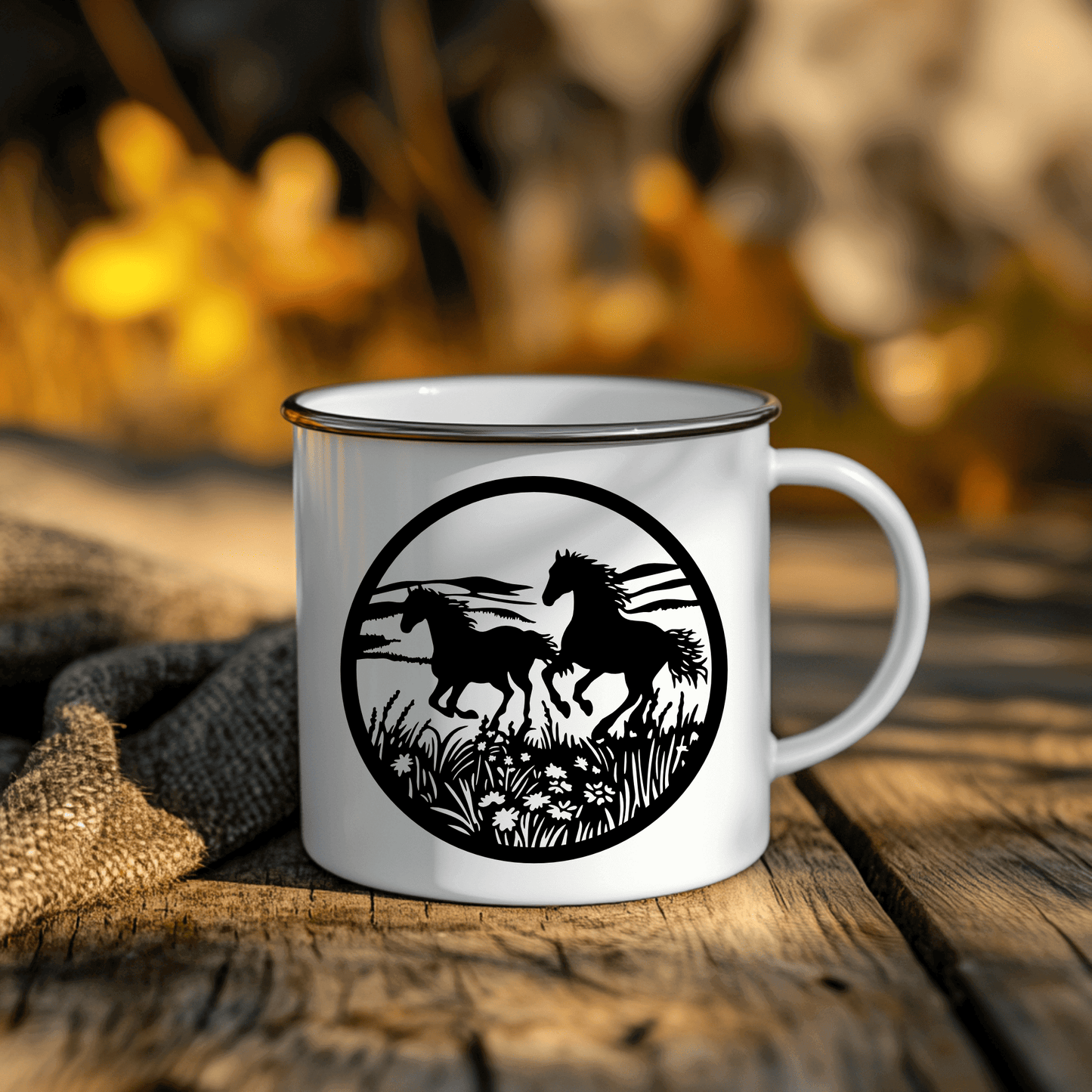 Horses Galloping SVG for Cricut, Wild Horse Vector for CNC & Laser Cutting