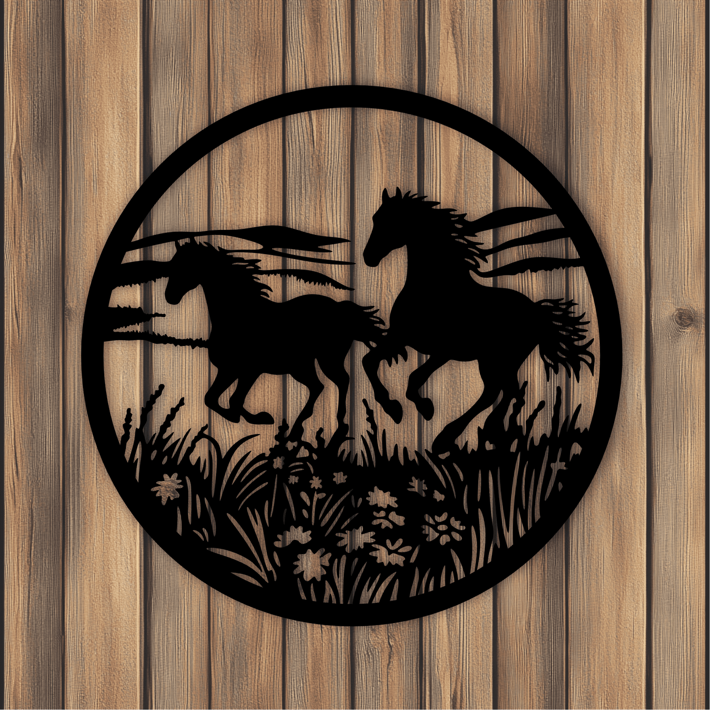 Galloping Horses SVG & DXF Files for Cricut, CNC, and Vinyl Art Projects