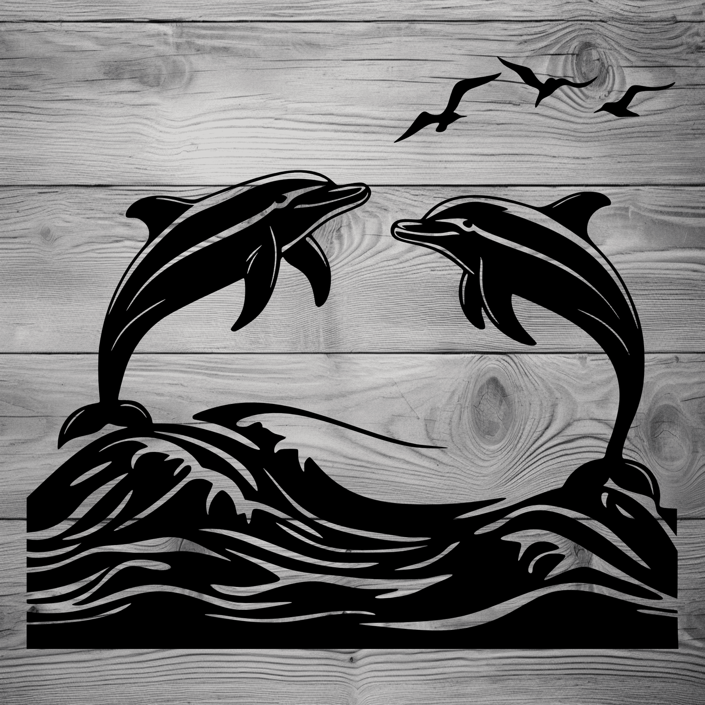 Nautical dolphin CNC plasma cut design