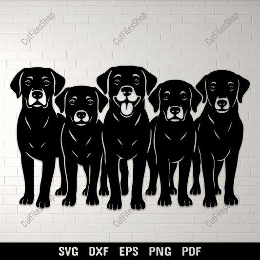 Labrador dog silhouette SVG design