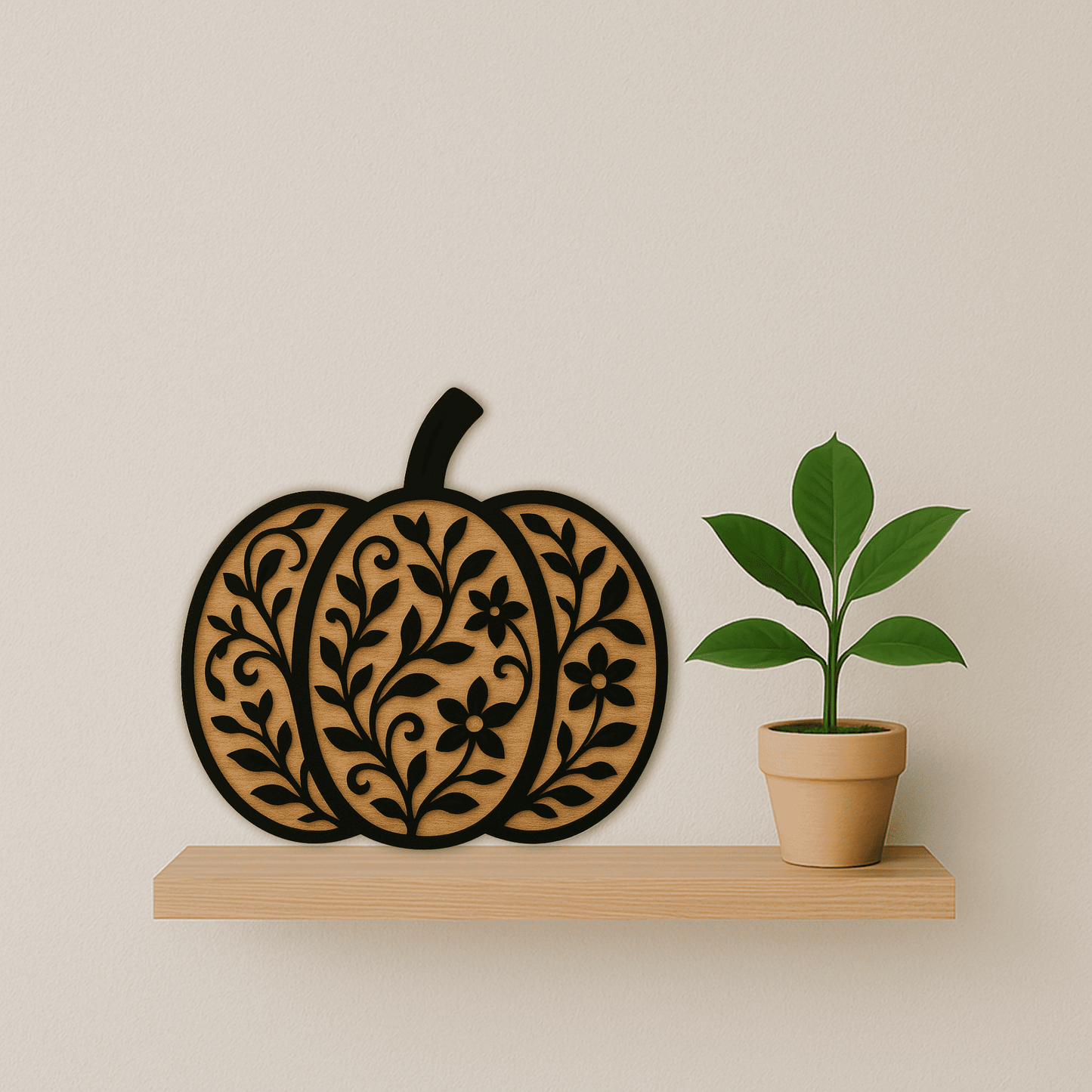 Fall pumpkin engraving design for Glowforge