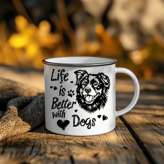 Life Is Better With Dogs SVG, DXF for Laser & Vinyl, DTF T-Shirt & Craft Files