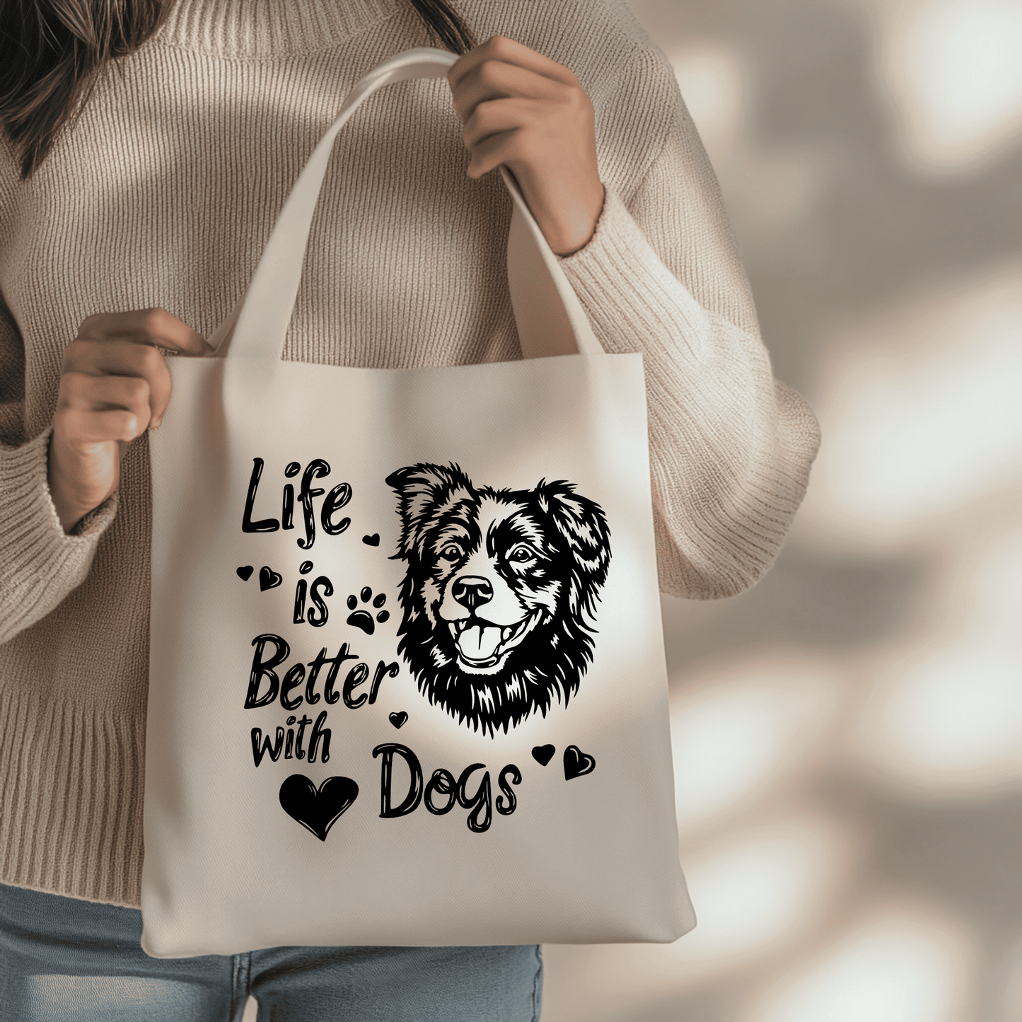 Life Is Better With Dogs Cut File, DXF for CNC & Laser, SVG for Cricut & DTF