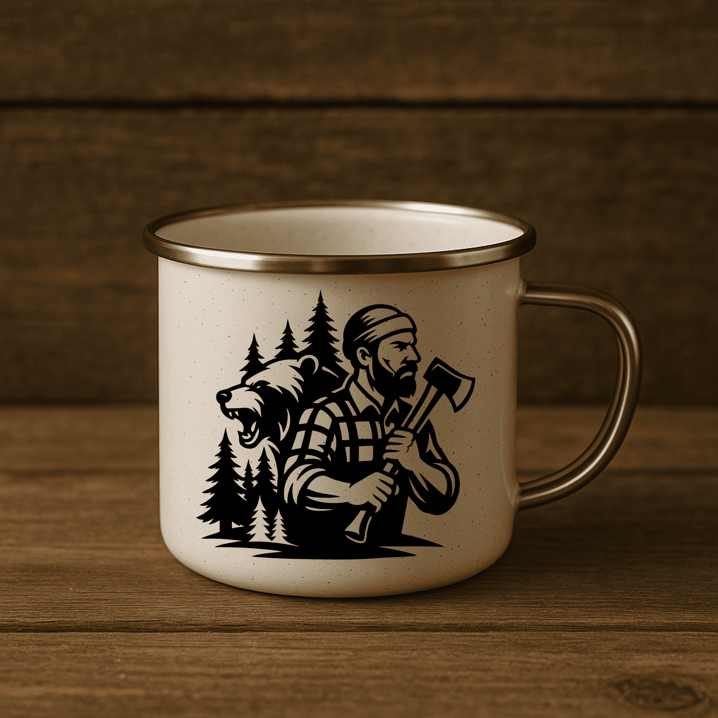 Rustic lumberjack SVG for engraving and metal art