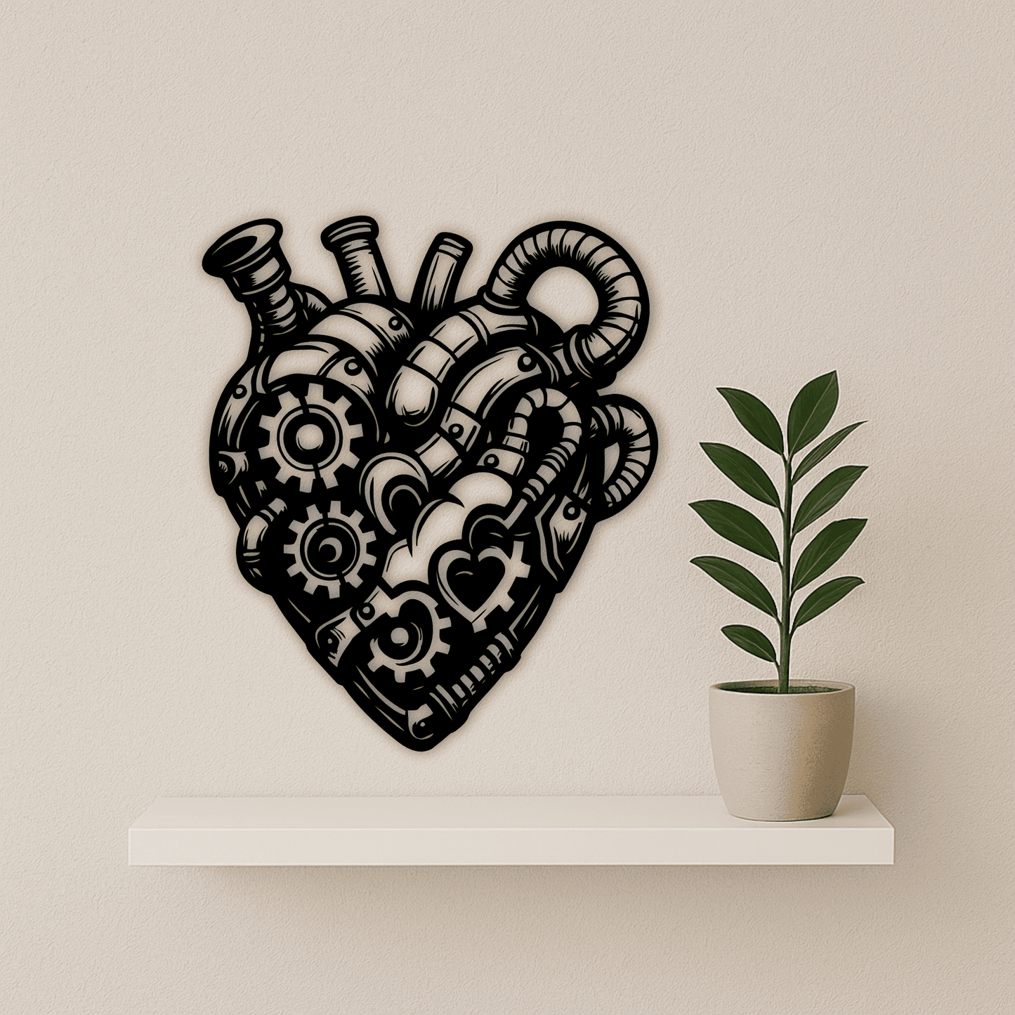 Steampunk Heart SVG DXF EPS for CNC, plasma cutting and metal decor