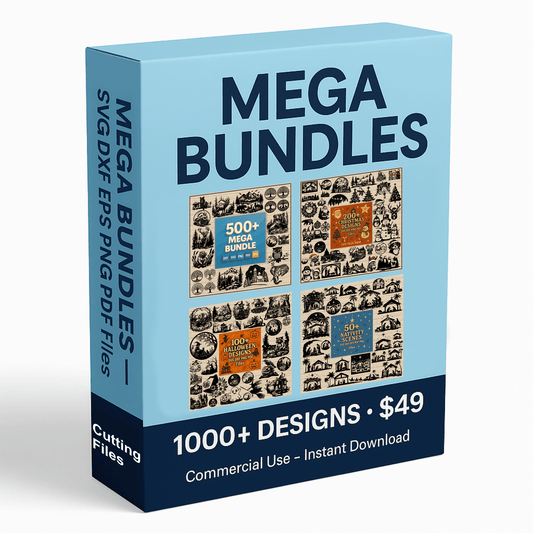 1000 Mega Bundles Cutting files - SVG DXF EPS PNG PDF
