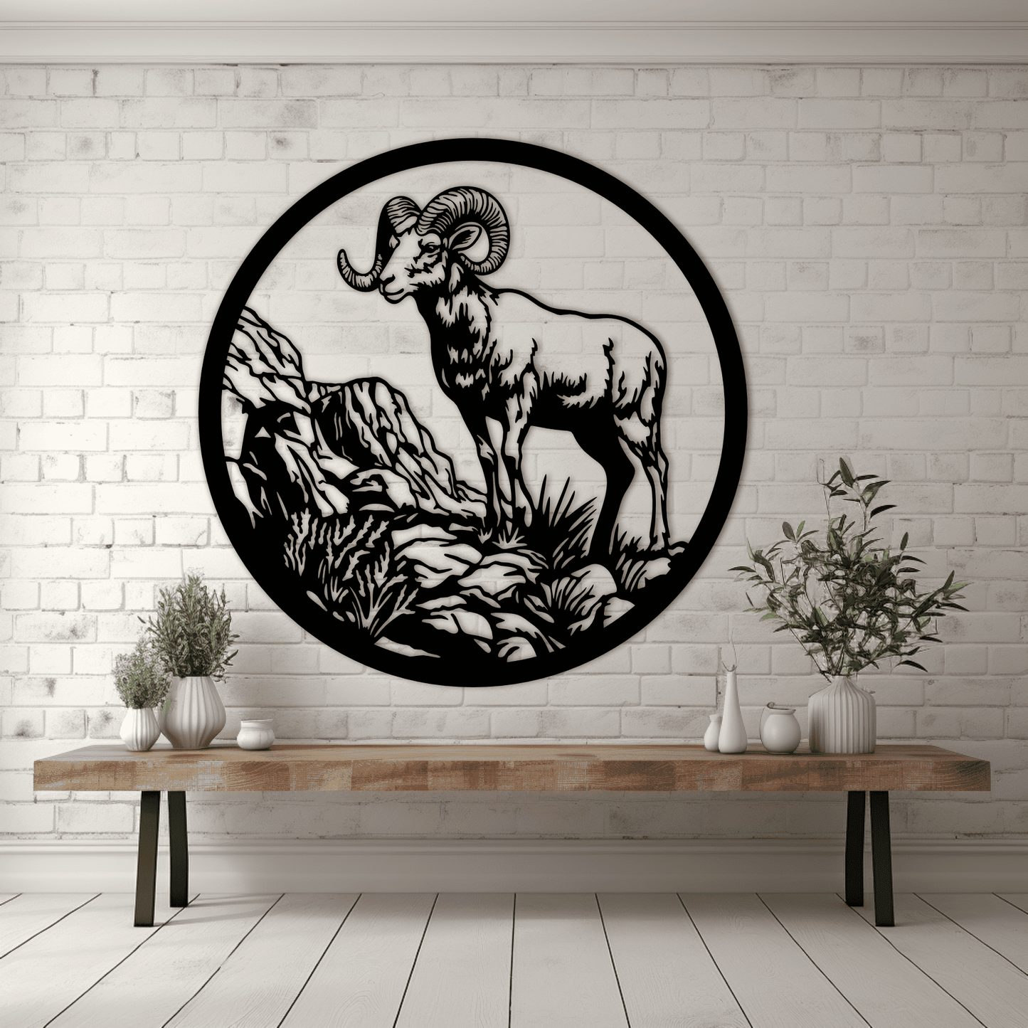 Mountain Goat SVG for Cricut & Silhouette – DXF for Laser Cutting
