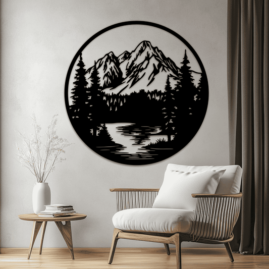 Wildlife CNC Designs, Mountain Ranges SVG & DXF Cutting Files, DIY Wall decals