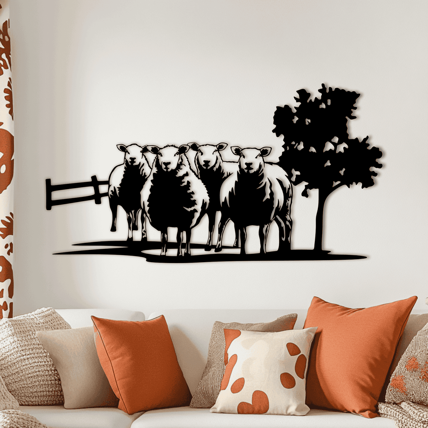 Farm Sheep scene svg, DXF for CNC Cutting, Vinyl & Laser Engraving