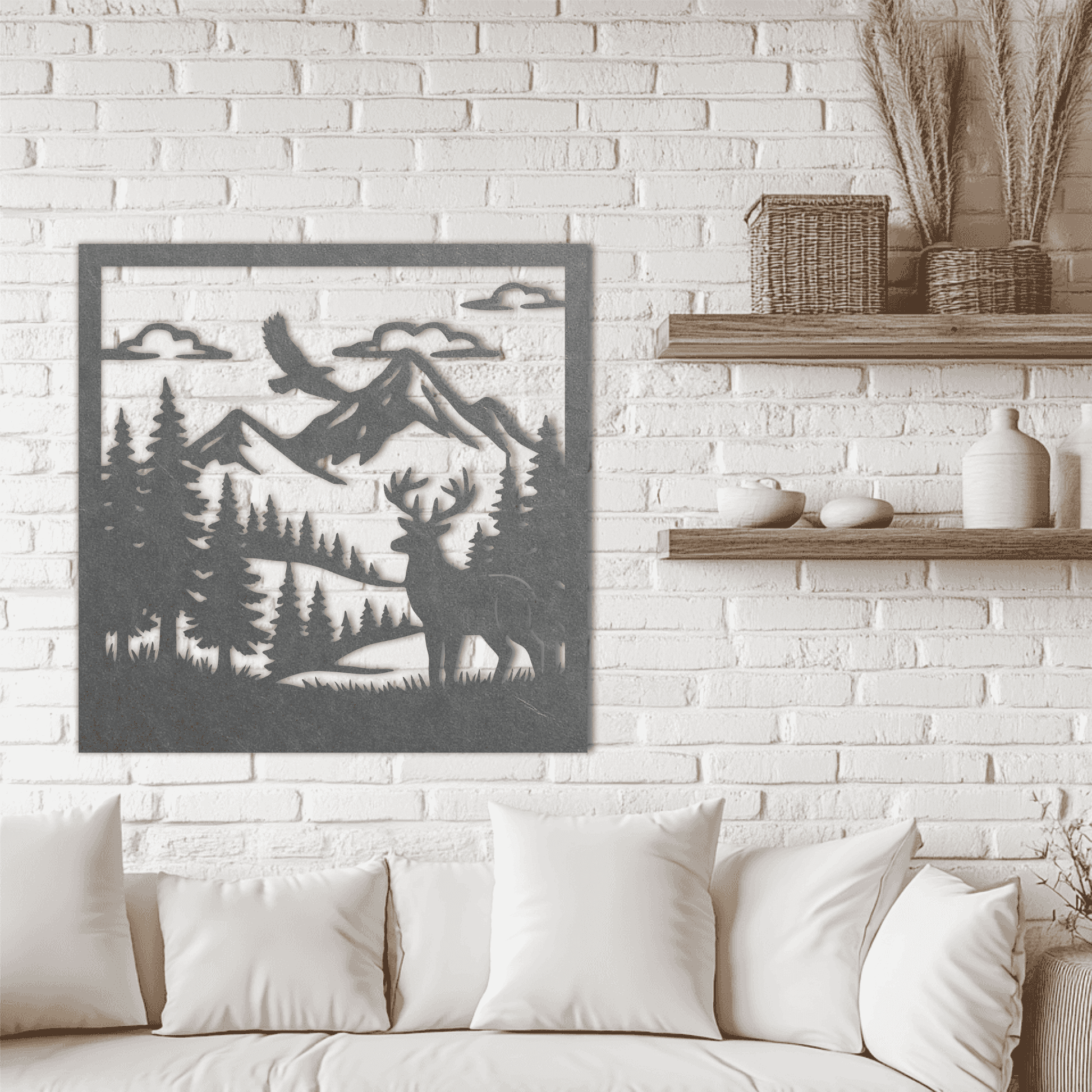 Rustic nature wall divider file