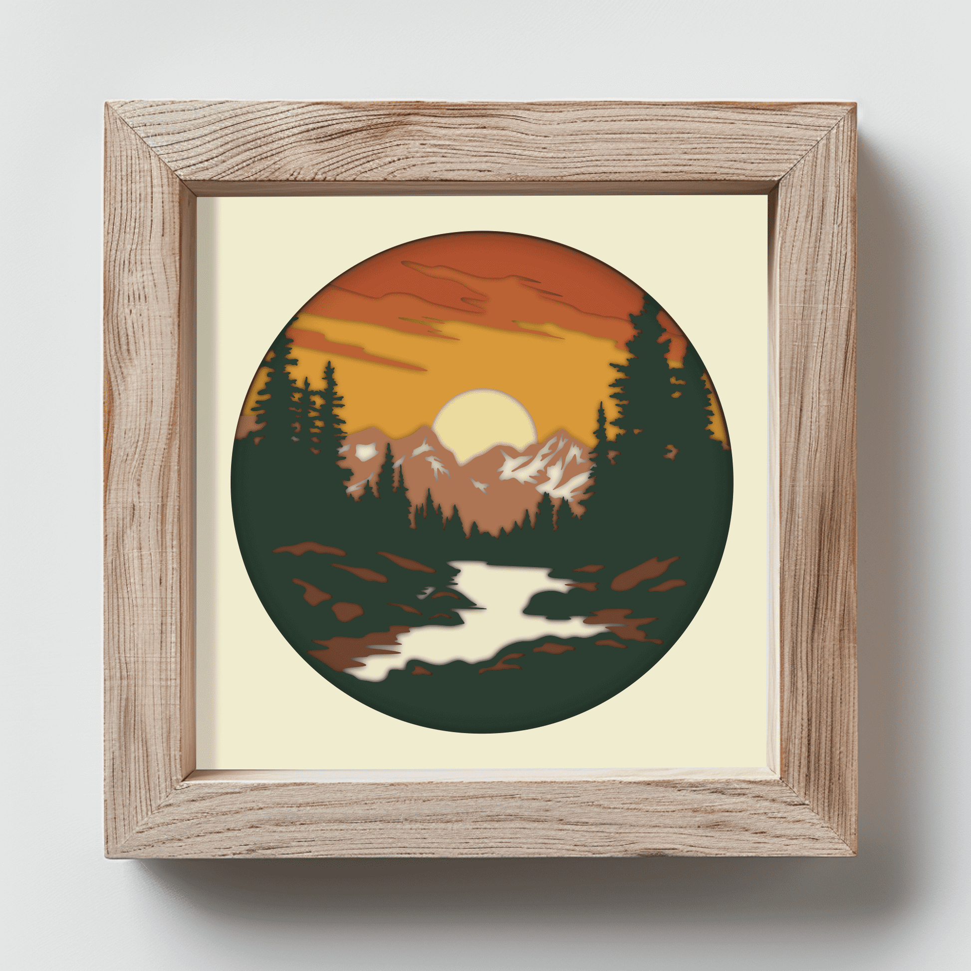 Multilayer SVG for Silhouette, 3D Shadow Box Art, Craft SVG Bundle, DIY Papercut Template, Cardstock Art