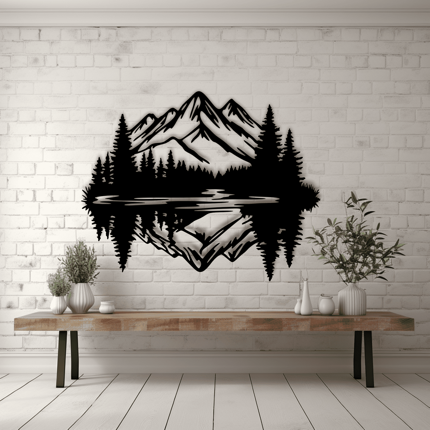 Laser Cutting Files: Nature Scenes DXF, Mountains SVG for Cricut & Vinyl