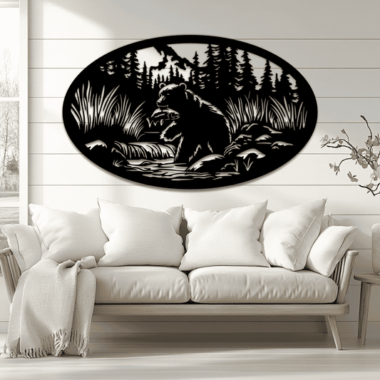 Bear landscape DXF bundle for CNC