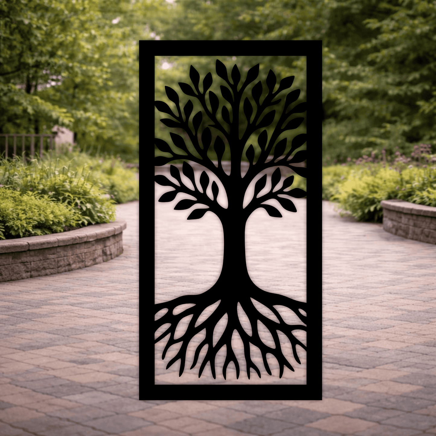 Tree Panel SVG DXF EPS for CNC, plasma cutting