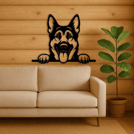 Dog face peeking design SVG DXF for xTool, Silhouette and laser cutting