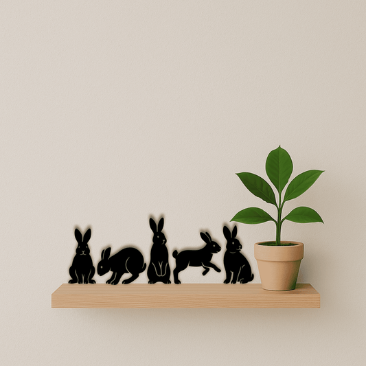 Bunny silhouette DXF file for CNC