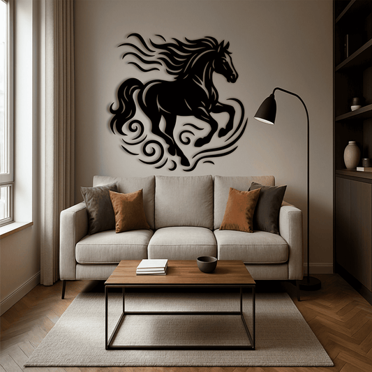 Wild stallion wall art design