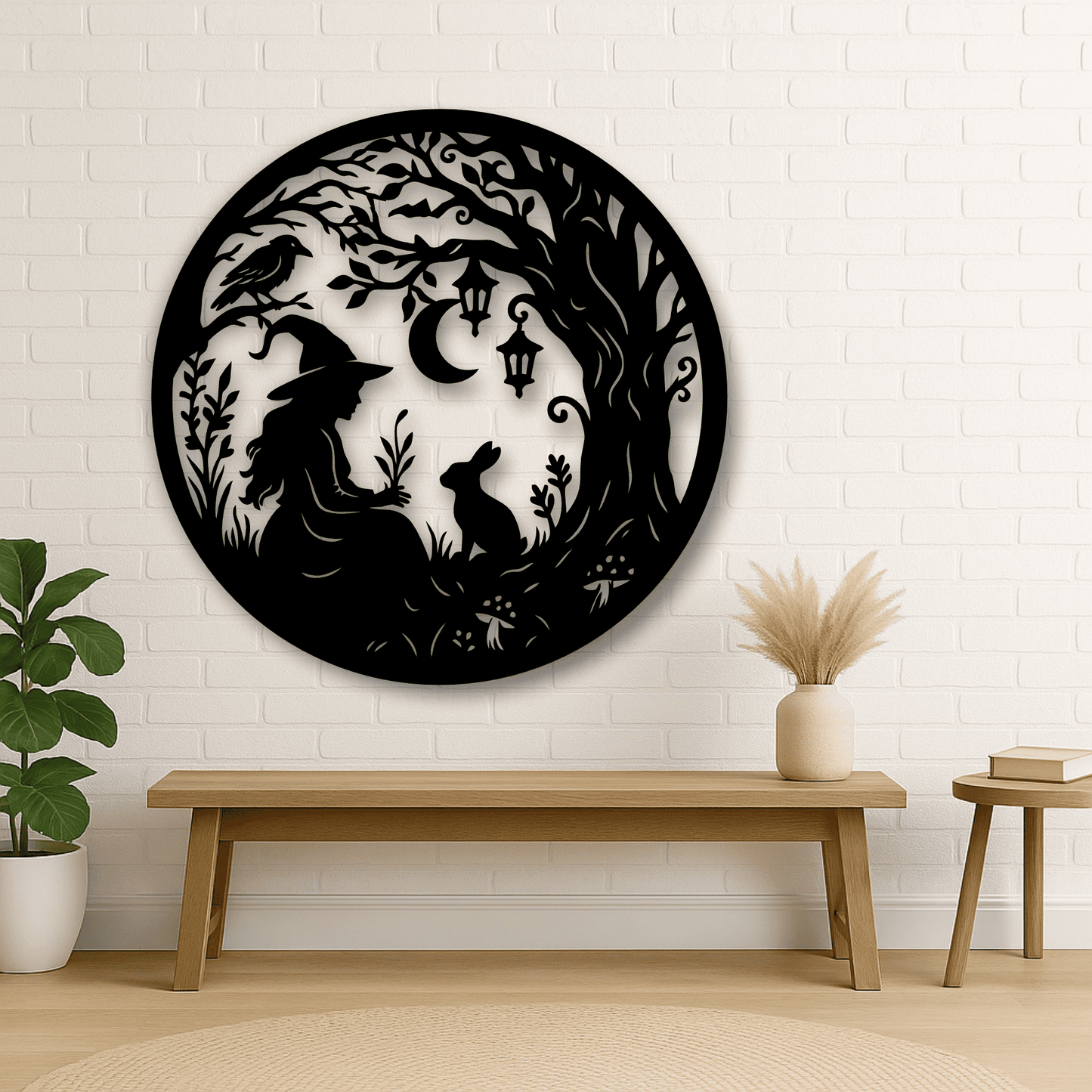 Magical witch and cat SVG PNG for sublimation and crafts