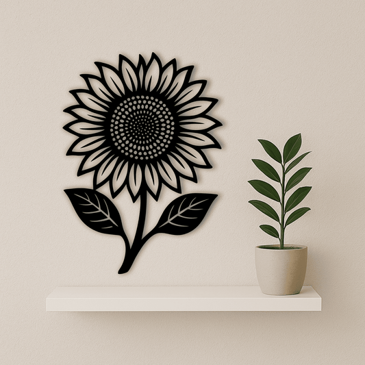 Sunflowers DXF design for CNC plasma and laser cutters