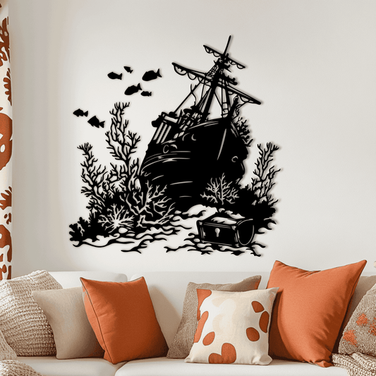 Shipwreck underwater ocean SVG cut file