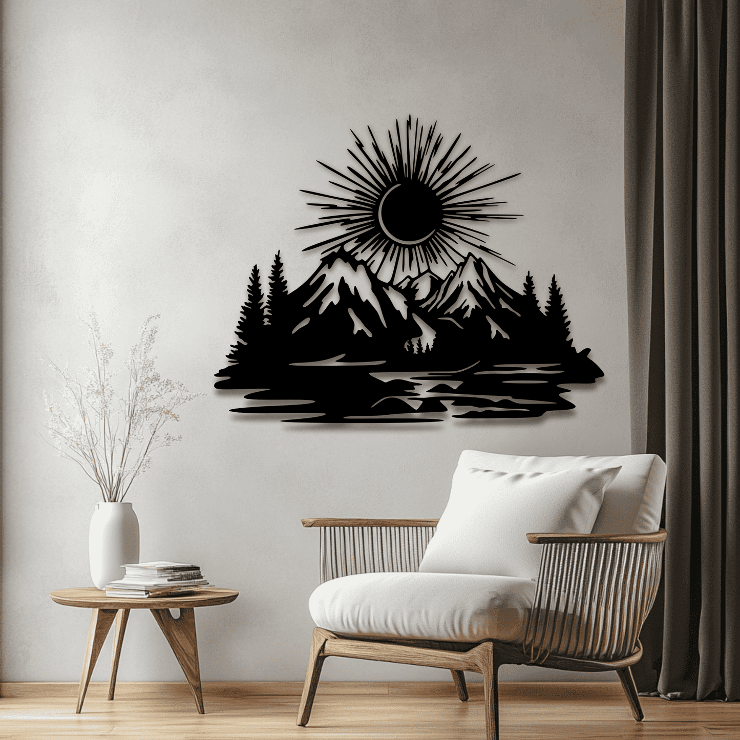 Scenic Sunset with Mountains SVG for Cricut Projects, DIY Home Decor