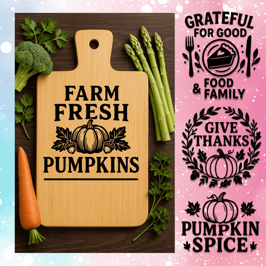 Autumn blessings farmhouse wall art design