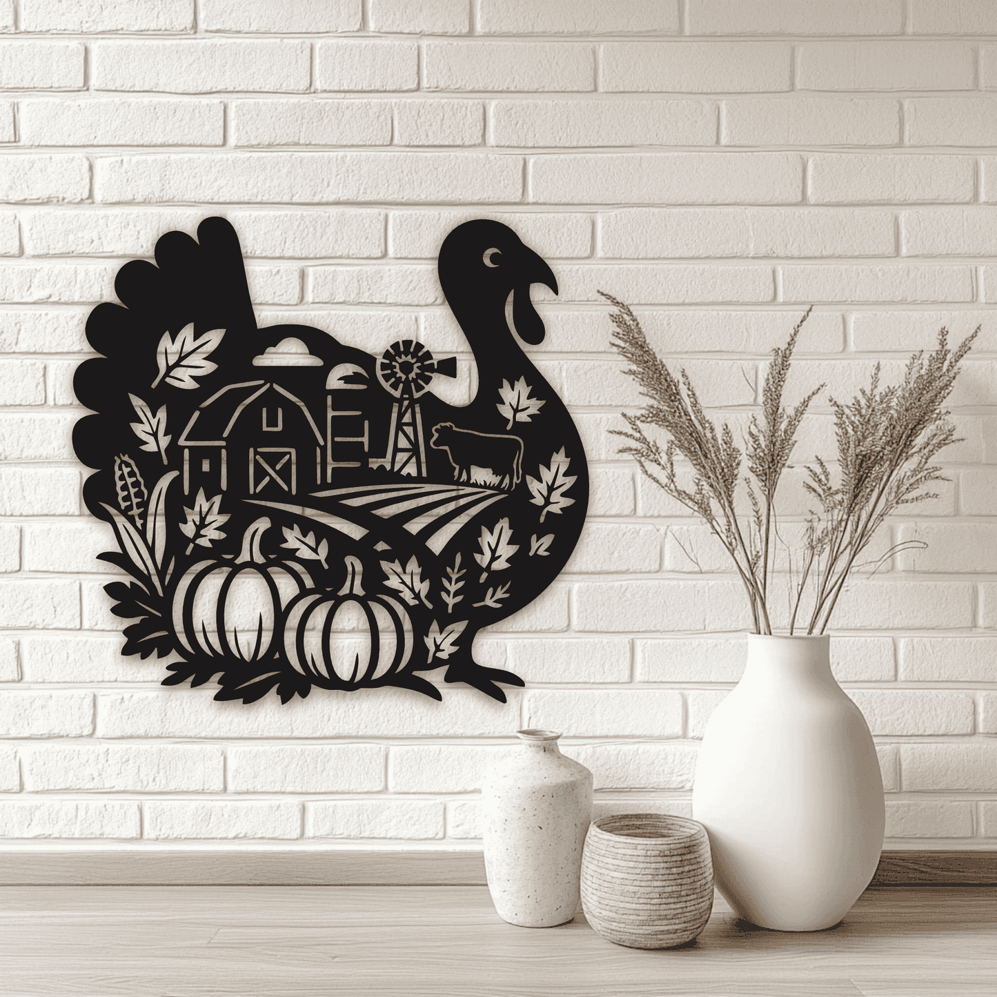 Harvest barn scene PNG printable