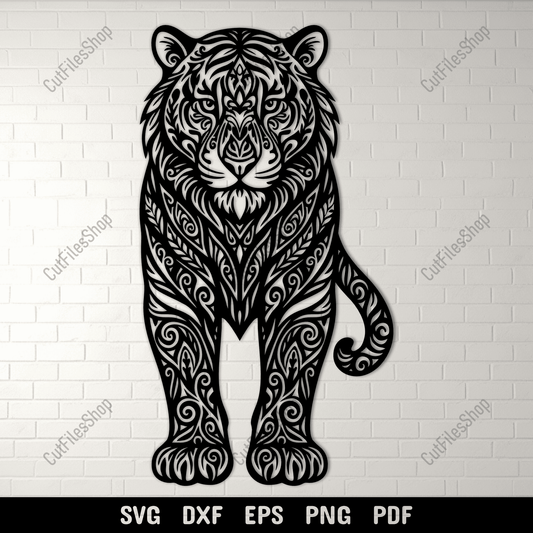 Mandala tiger SVG cutting file for Cricut and Silhouette