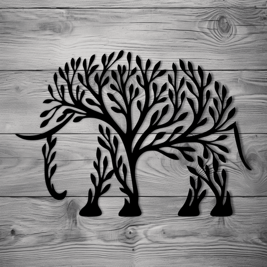 Forest animal shapes made of tree branches