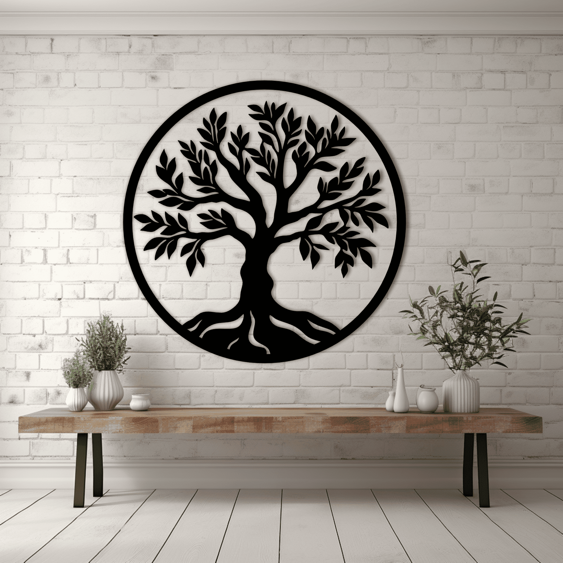 Laser Cut Tree Panel DXF, SVG Art Screen for Wall Decor, Plasma Cut File, Best Vector site