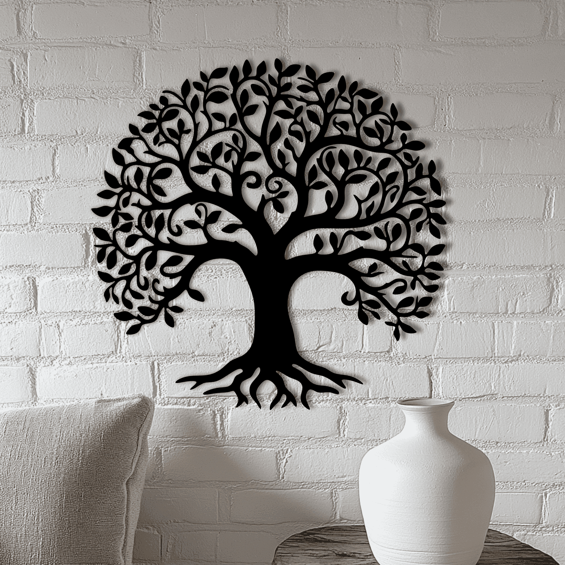 Tree Wall Decor DXF, CNC Cutting Files, SVG Art Panel for Cricut Projects, Tree of life SVG