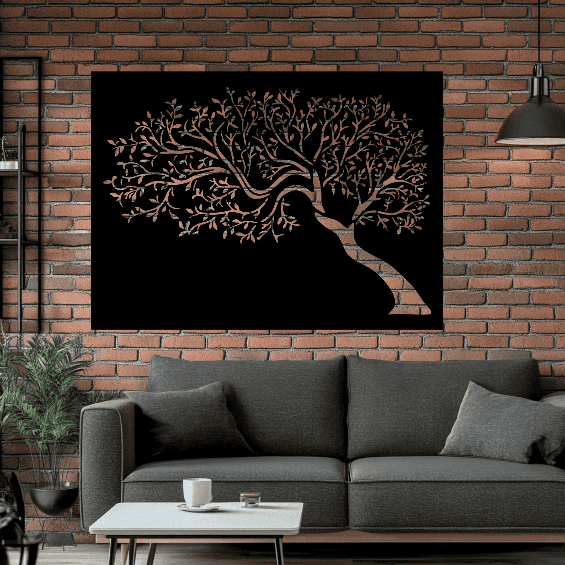 DIY Tree Panel SVG for Cricut, Laser Cut DXF for Wall Decor, CNC Art Design, Plywood CNC Decor