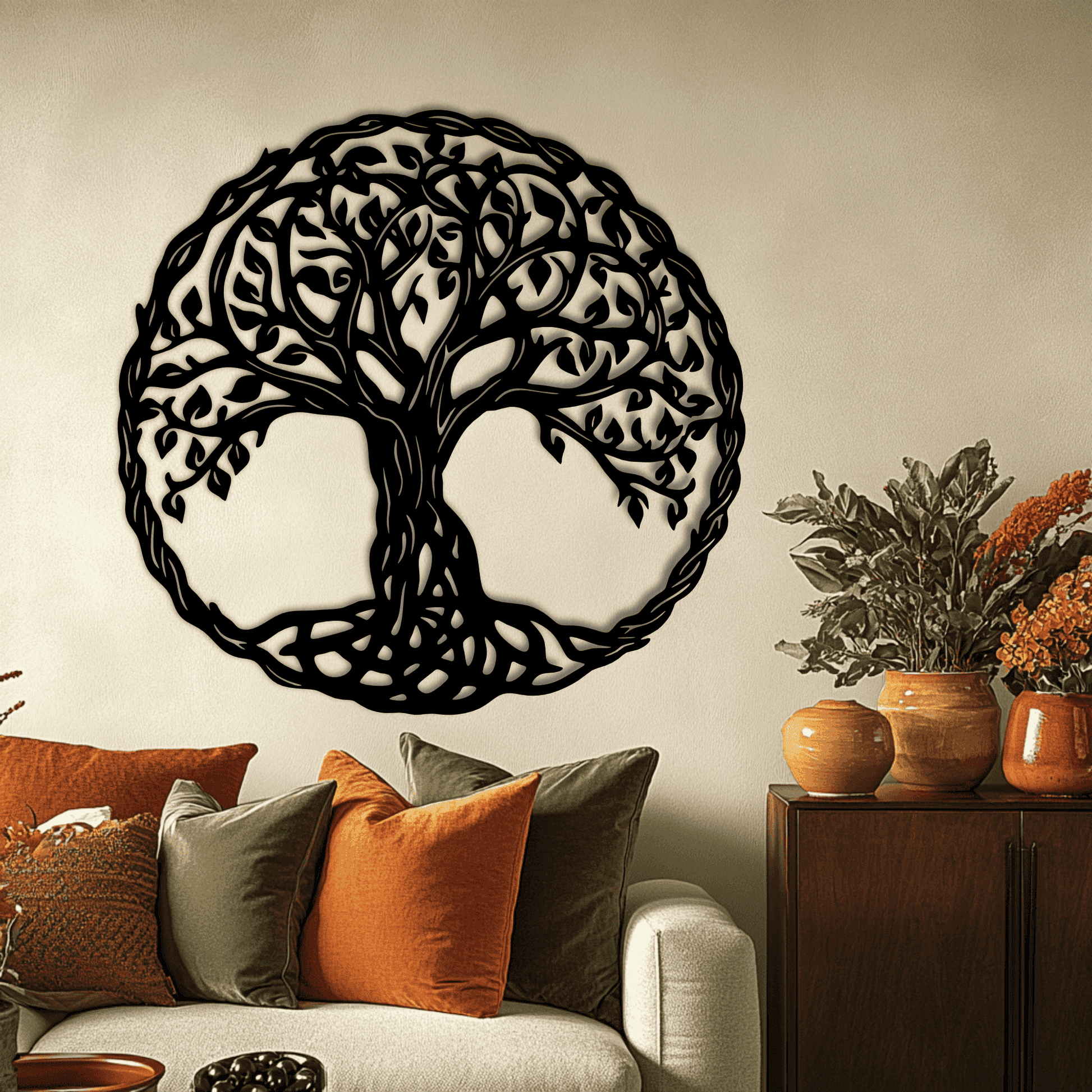CNC Plasma Cut Tree Panel, Tree DXF for Laser, SVG Art for Wall Decor