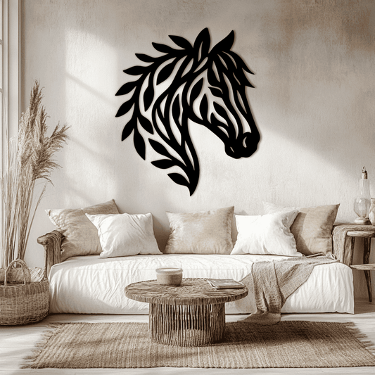 Abstract horse design DXF for CNC