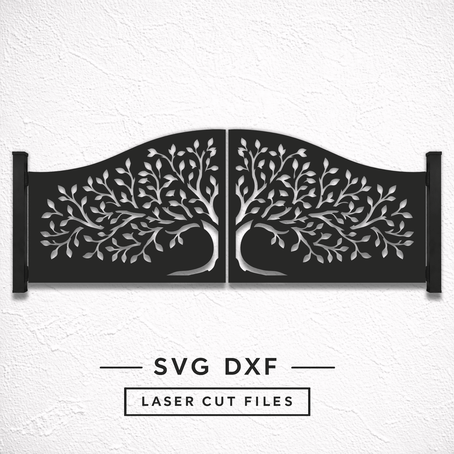 Decorative Tree of Life fence panel SVG DXF files.
