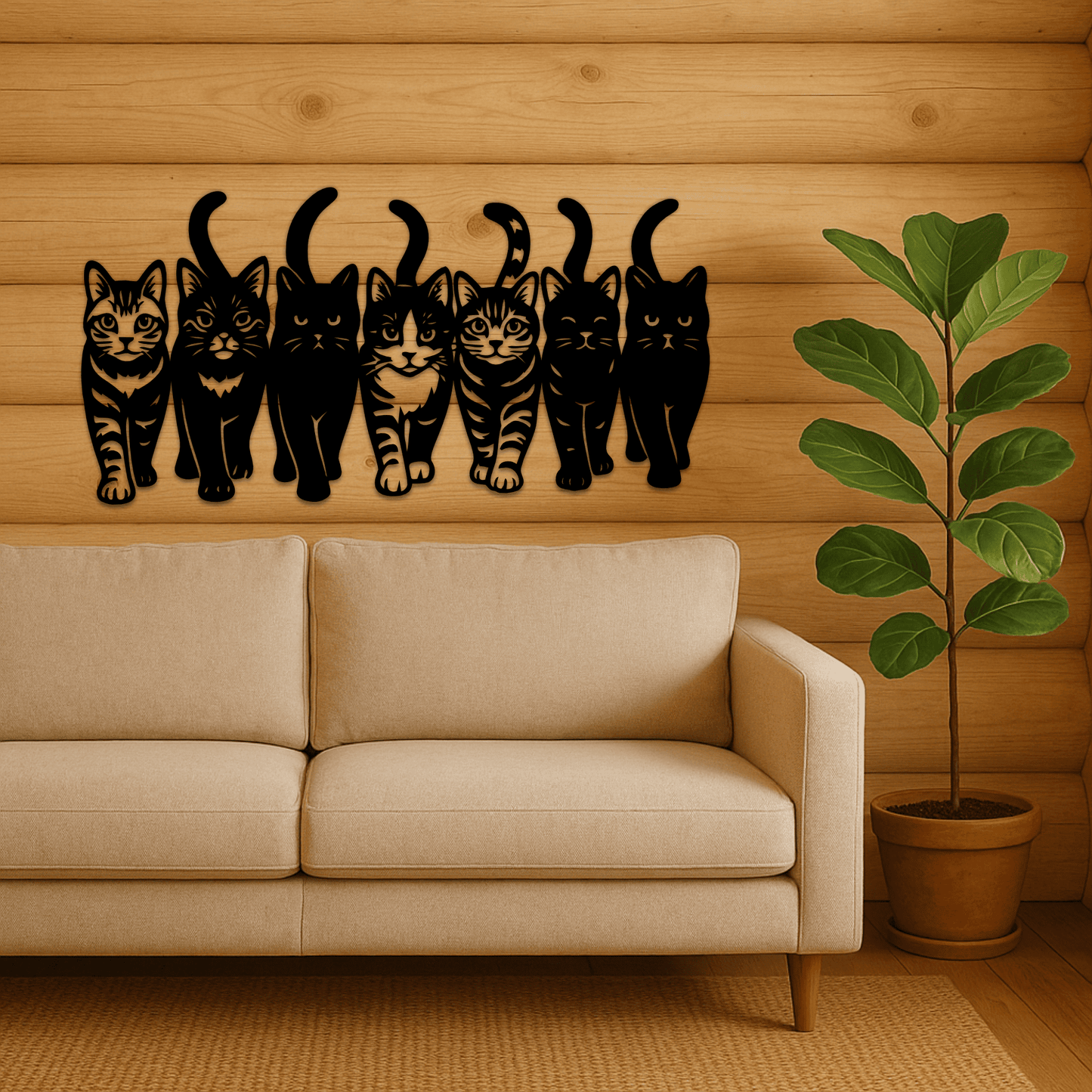 Cat lineup artwork SVG PNG for Silhouette, xTool and sublimation printing