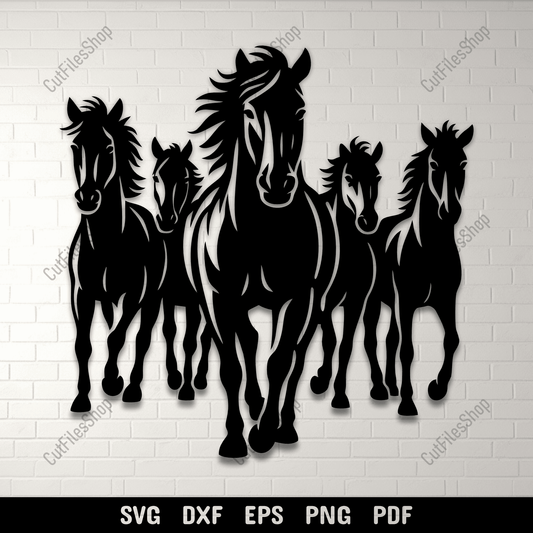 Wild horses SVG cutting file for Cricut and Silhouette