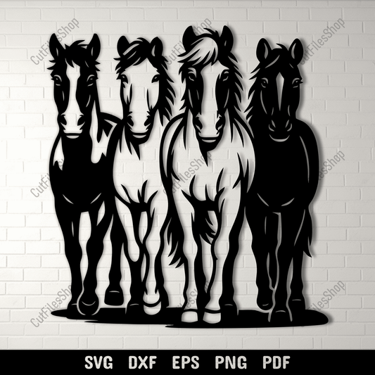 Wild horses SVG cutting file for Cricut and Silhouette