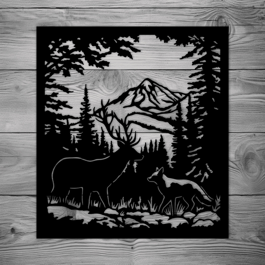 Wildlife DXF for CNC & Plasma Cutting, SVG for Cricut, DIY Metal Wall Decor