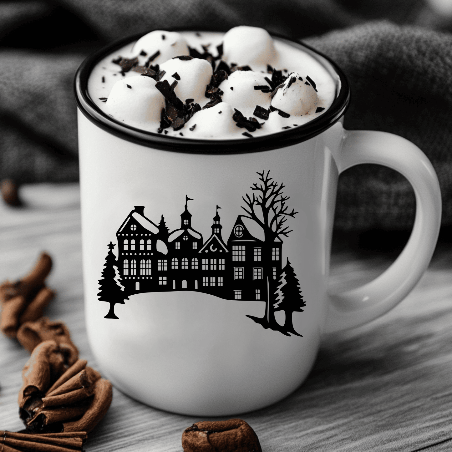 Christmas Winter Village SVG for Vinyl Cutting & DIY Decor