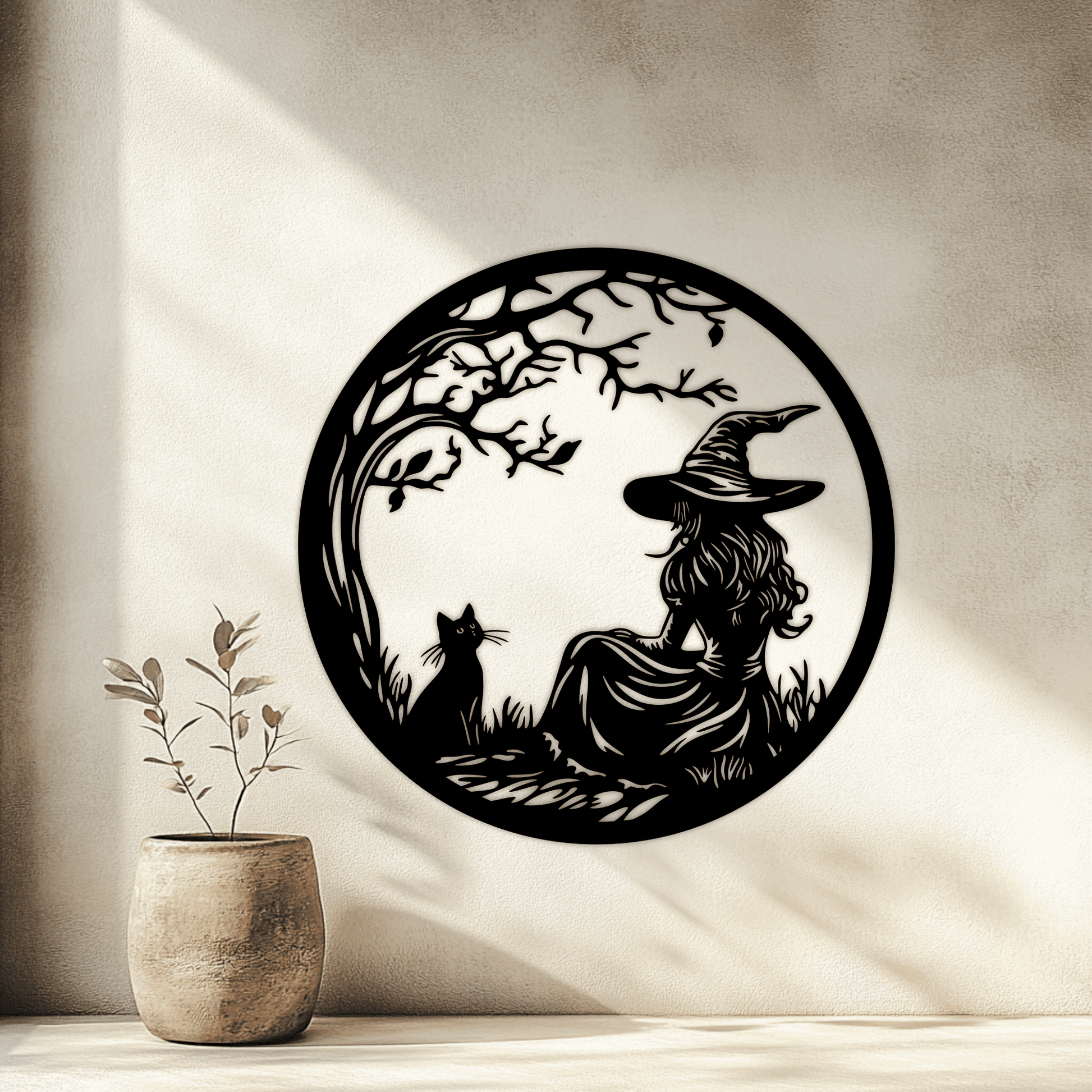 Halloween Witch SVG, DXF for CNC, Cut Files for Cricut & Silhouette, DIY T-Shirt and Decor, Crafting SVG