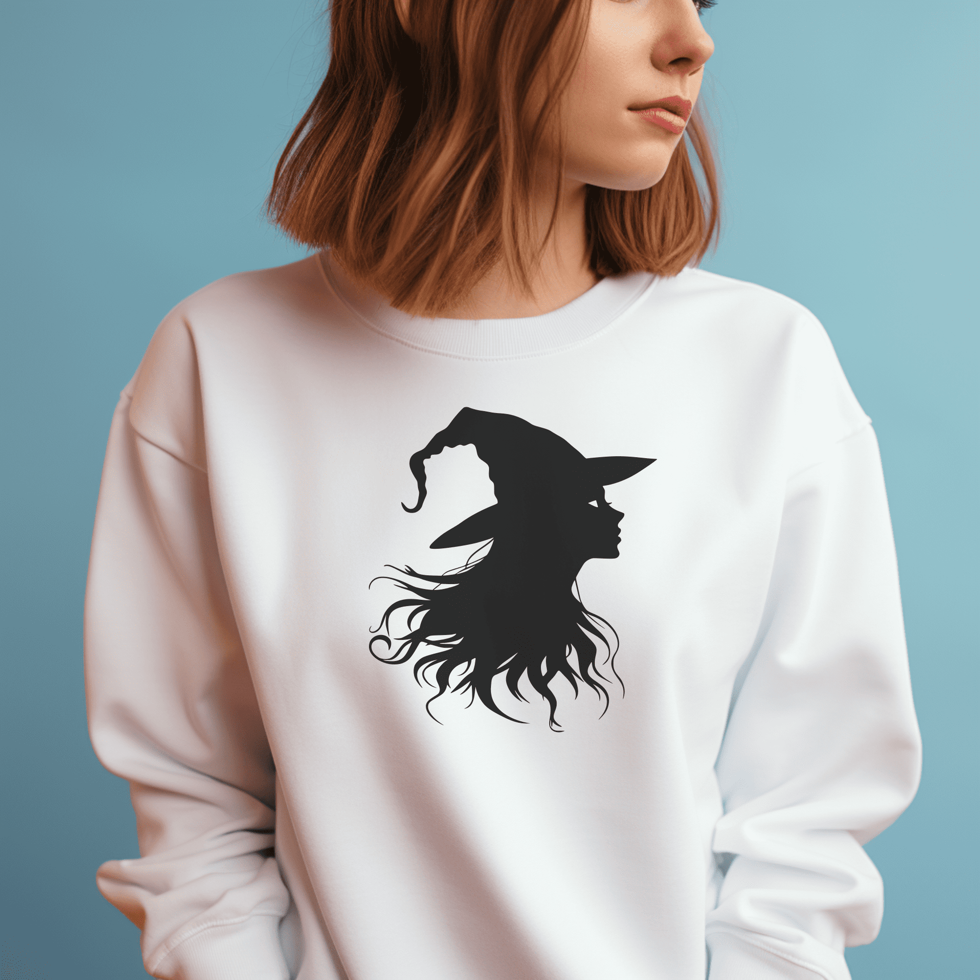 Halloween Witch Cut Files, SVG for Cricut & Silhouette, DXF for CNC, Sublimation T-Shirt Design, Trendy SVG