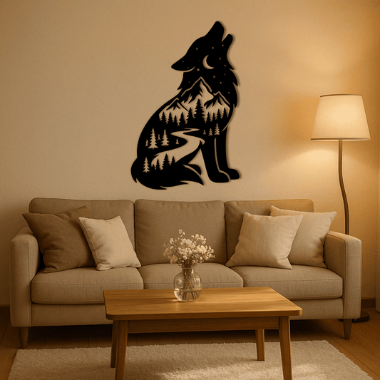 howling wolf laser cut file