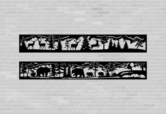 Animals scenes dxf files for plasma cutting, files for cnc laser, nature scenes for cutting - Cut Files Shop