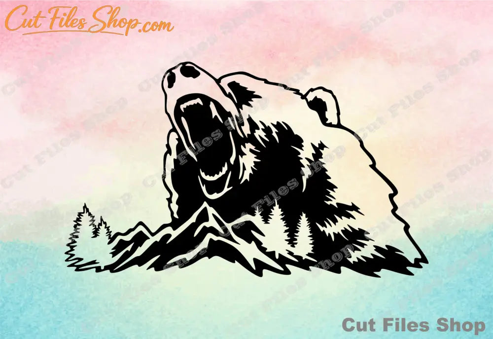 Bear for laser, bear silhouette, svg bundle, bear dxf, svg cutting file, bear illustration, vector illustration, svg for shirts - Cut Files Shop
