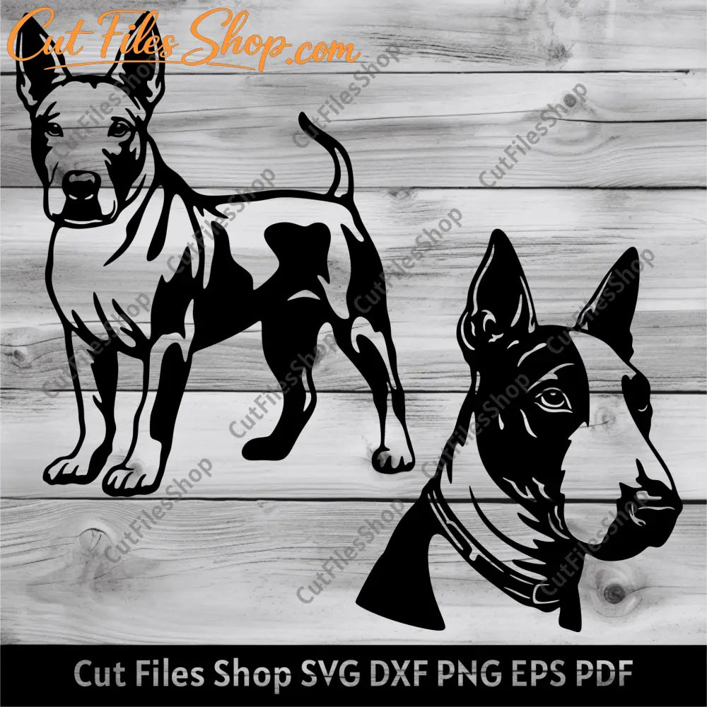 Bull terrier svg, Dogs dxf for Laser cut, Pets portrait dxf for cnc cutting, Bull Terrier Cricut, Silhouette Dog dxf - Cut Files Shop