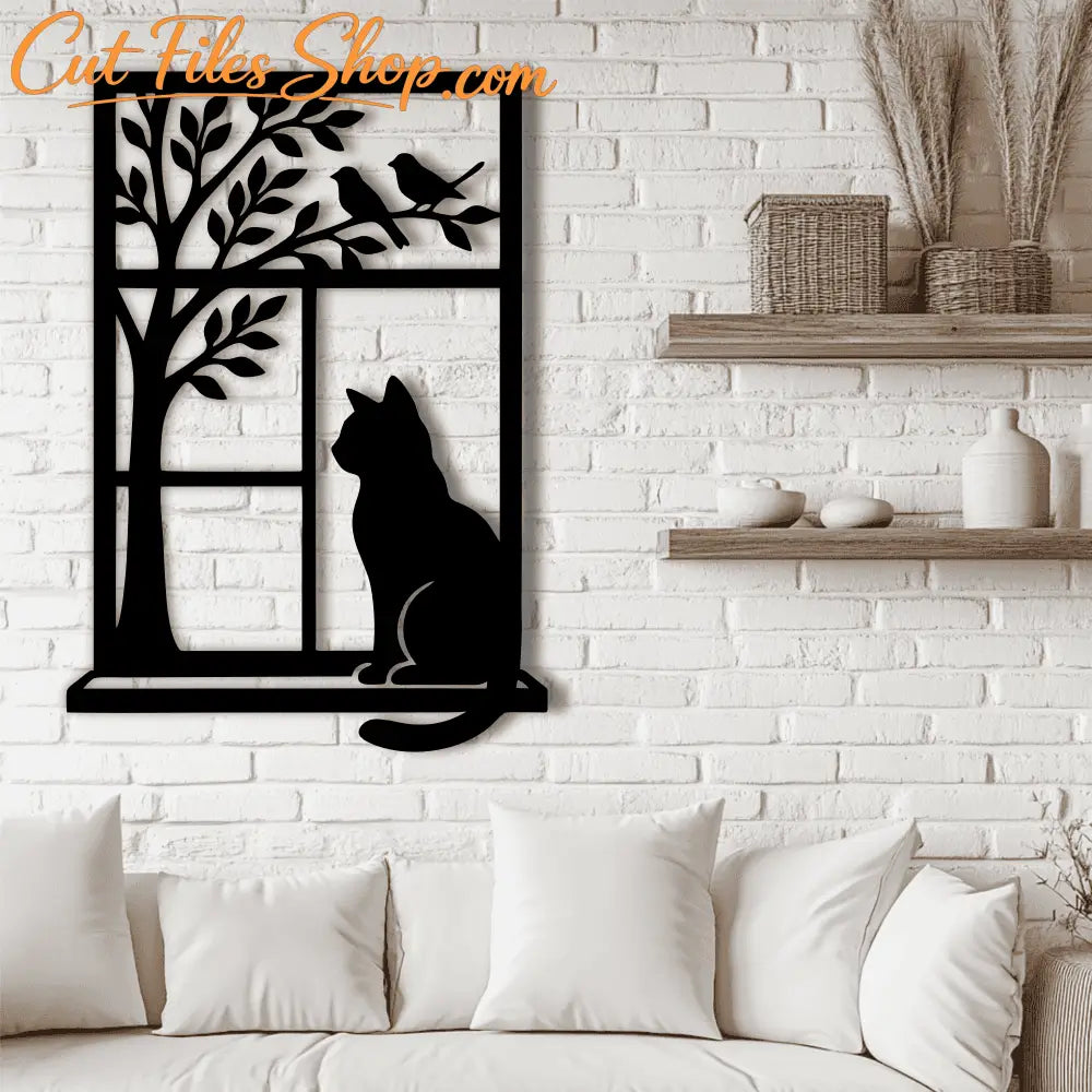 DXF cat file for laser engraving or CNC