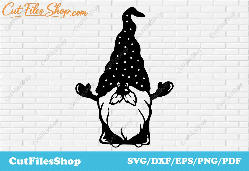 Christmas gnome SVG for cricut, DXF gnome for laser cut, Cute Gnome SVG, Sticker making - Cut Files Shop